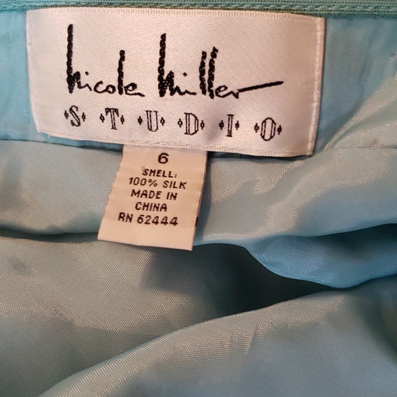 Nicole Miller beaded halter silk formal dress sz. - Picture 7 of 8